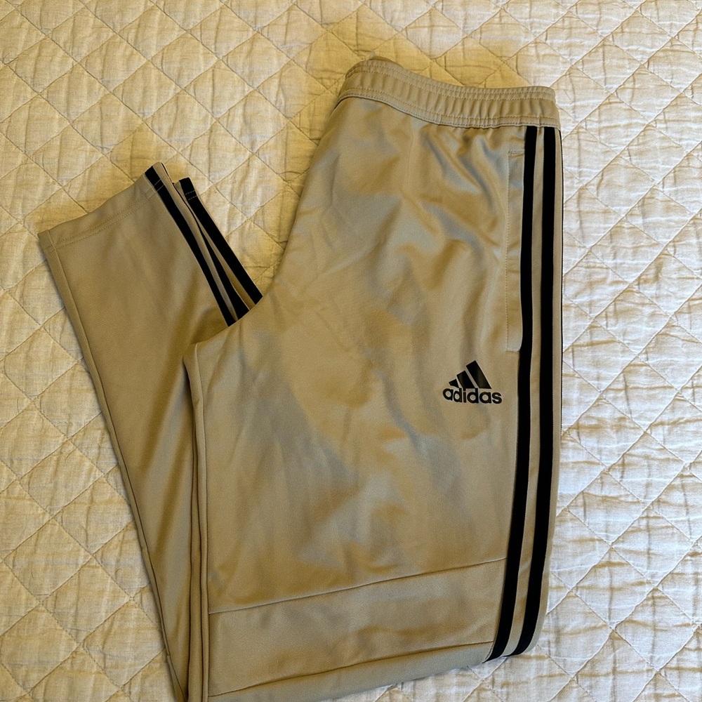 Adidas Men’s Tan Tapered Track Pants